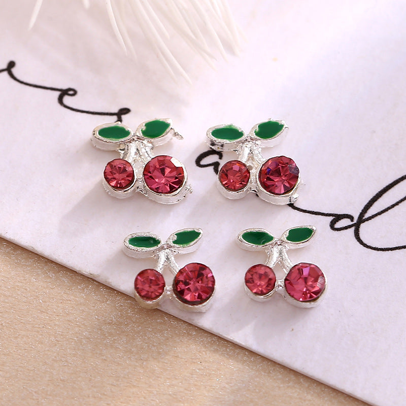 Cross-border new nail art cherry alloy jewelry