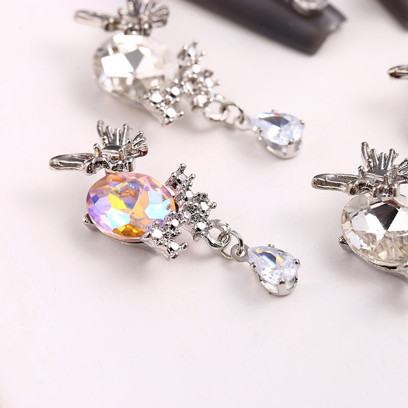 2024 New Light Luxury Pigeon Egg Fringe Alloy Nail Art Jewelry