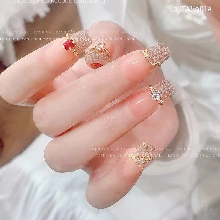 Nail art ring  zircon jewelry set with crystal diamond 10PCS